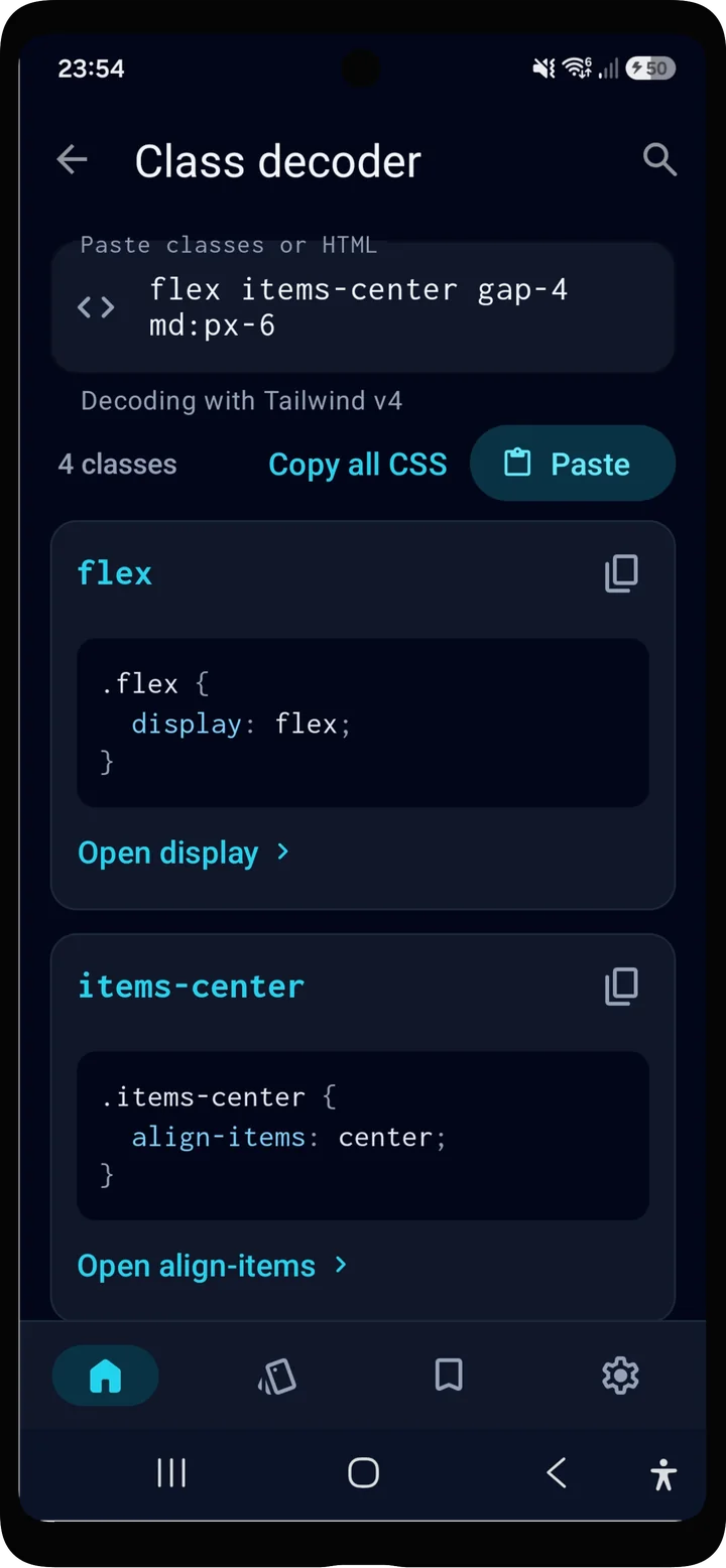 Cheat Sheet for Tailwind CSS screenshot 2 of 7