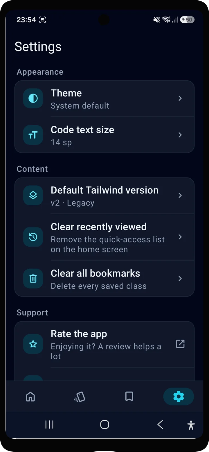 Cheat Sheet for Tailwind CSS screenshot 7 of 7